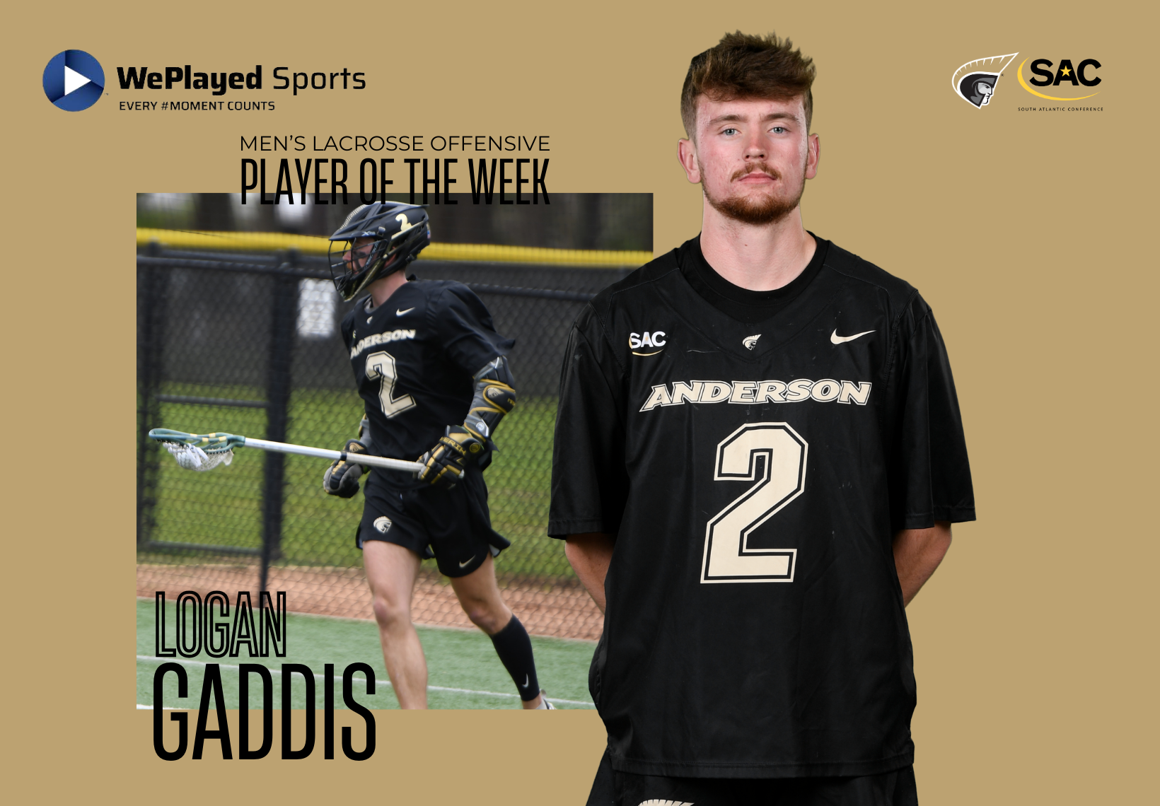 Gaddis Named WePlayed Sports Men's Lacrosse Offensive Player of the Week