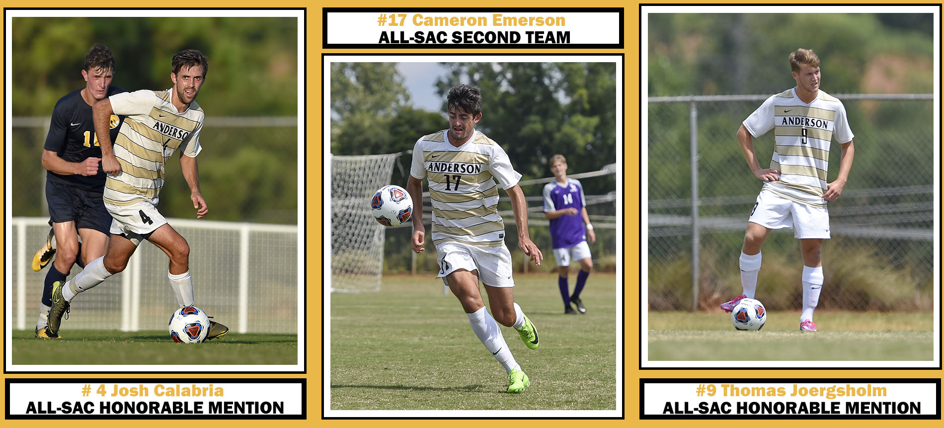 Trojan Trio Honored by South Atlantic Conference; Team Earns Fair Play Award