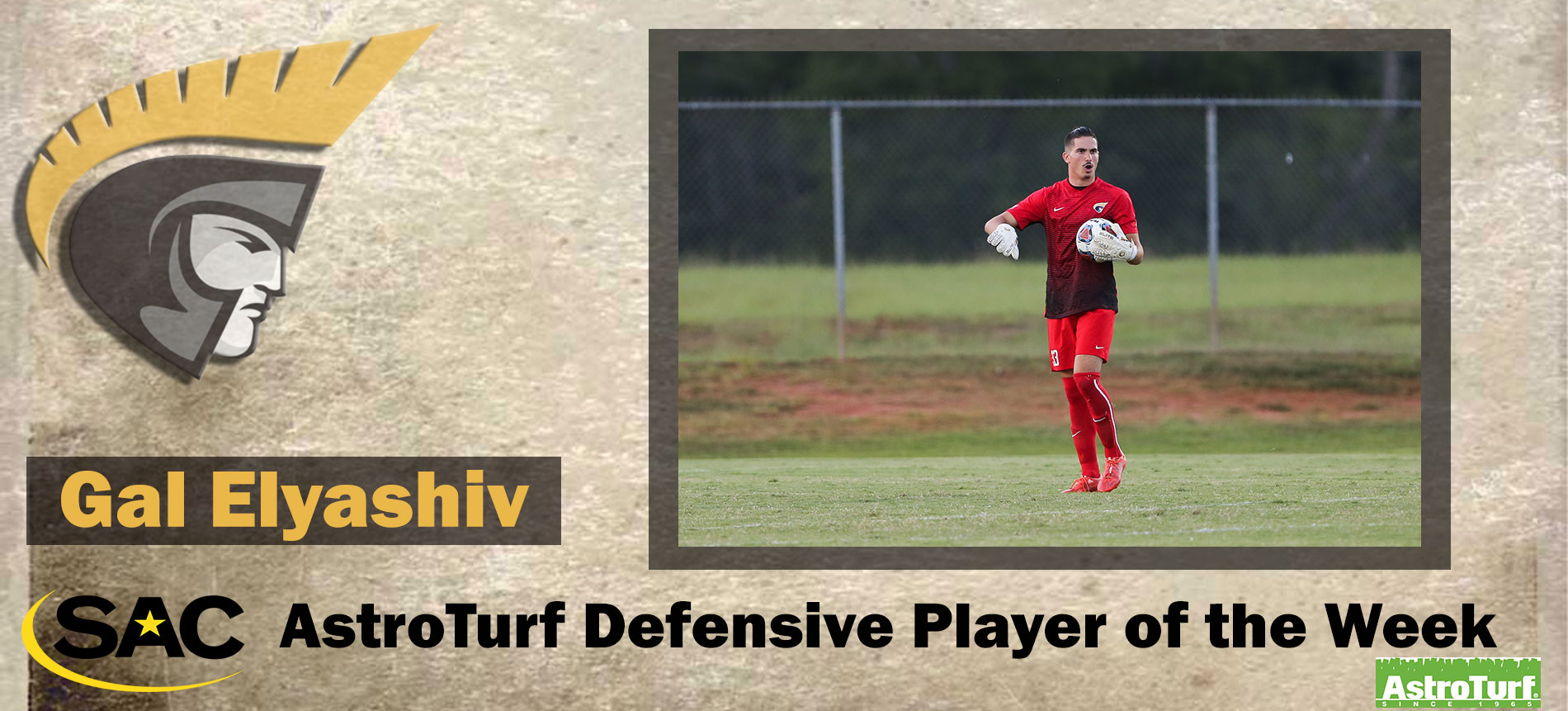 Elyashiv Earns South Atlantic Conference AstroTurf Men’s Soccer Defensive Player of the Week