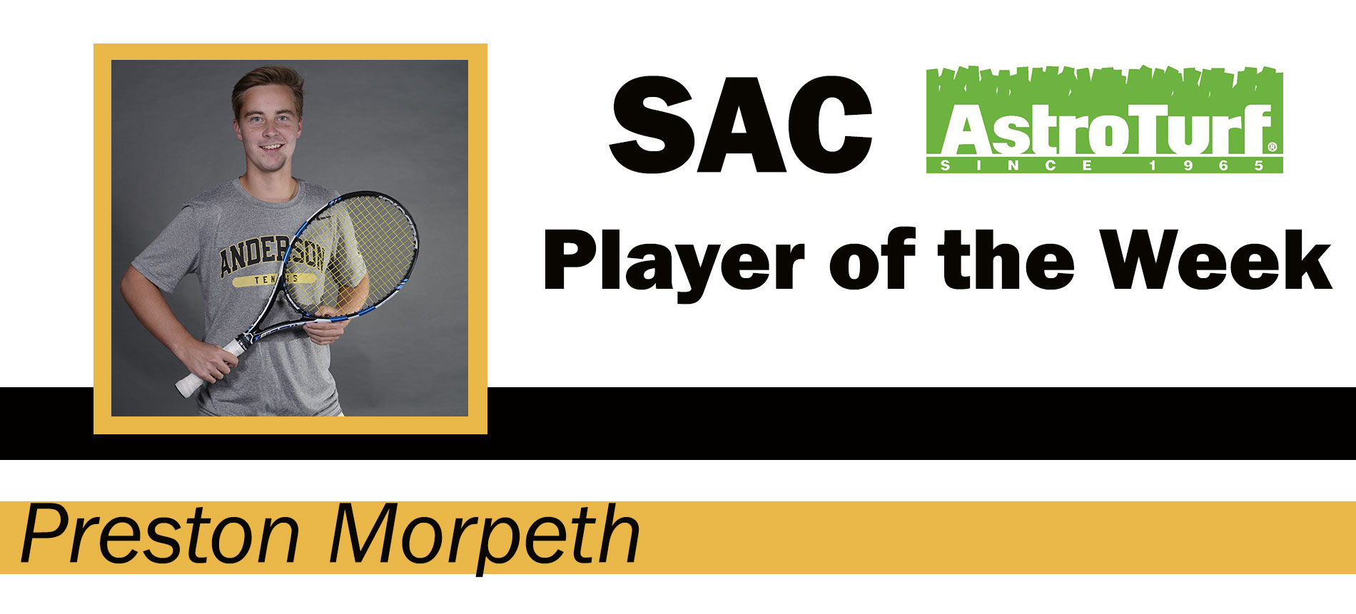 Morpeth Earns Men’s Tennis SAC Astroturf Player of the Week