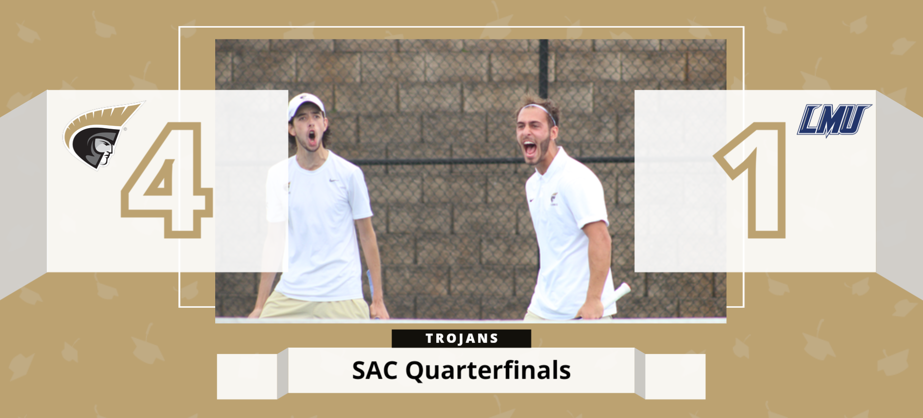 Men’s Tennis Cruise Past Lincoln Memorial In SAC Tournament Quarterfinals