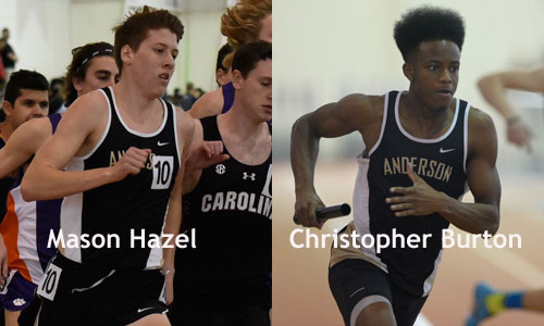 Burton and Hazel Earn Men’s Indoor Track and Field All-Region Recognition
