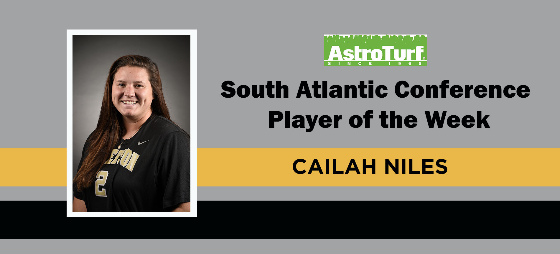 Niles Named AstroTurf SAC Player of the Week