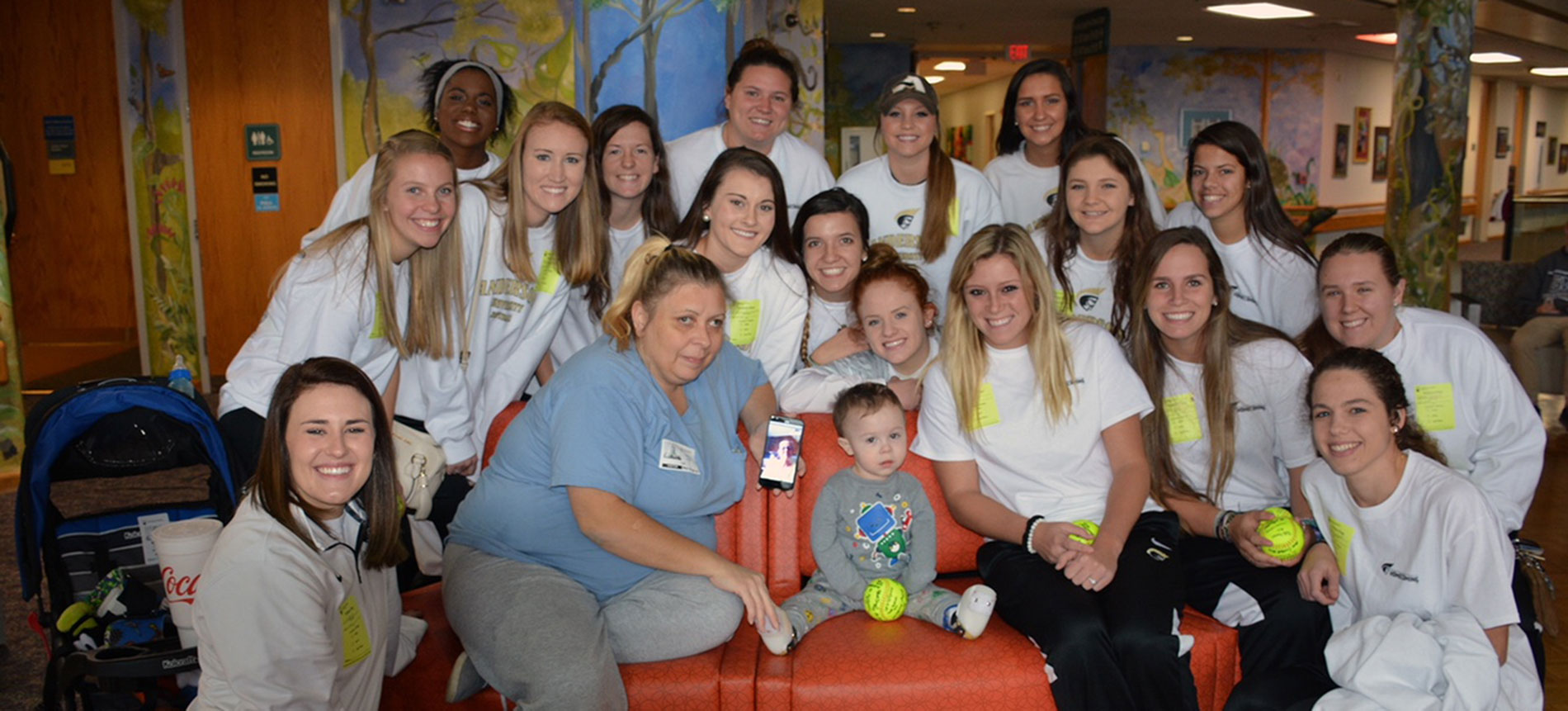 Softball Spends Day at Shriners Hospital for Children-Greenville