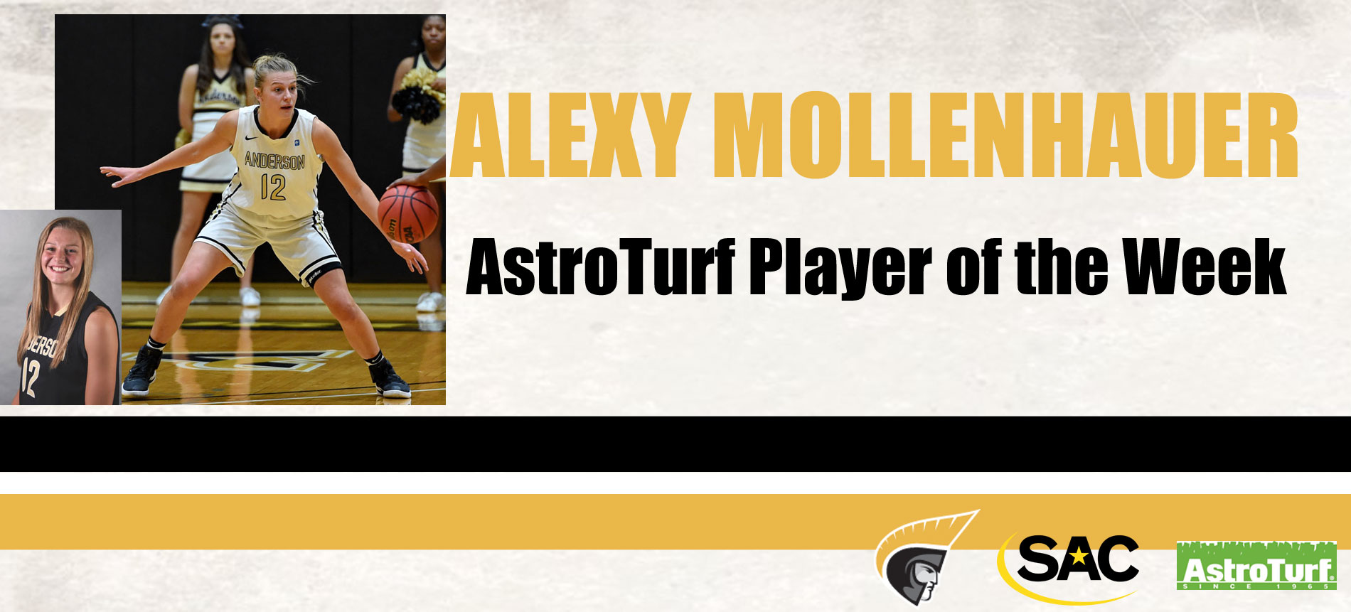 Mollenhauer Earns AstroTurf SAC Player of the Week Honors