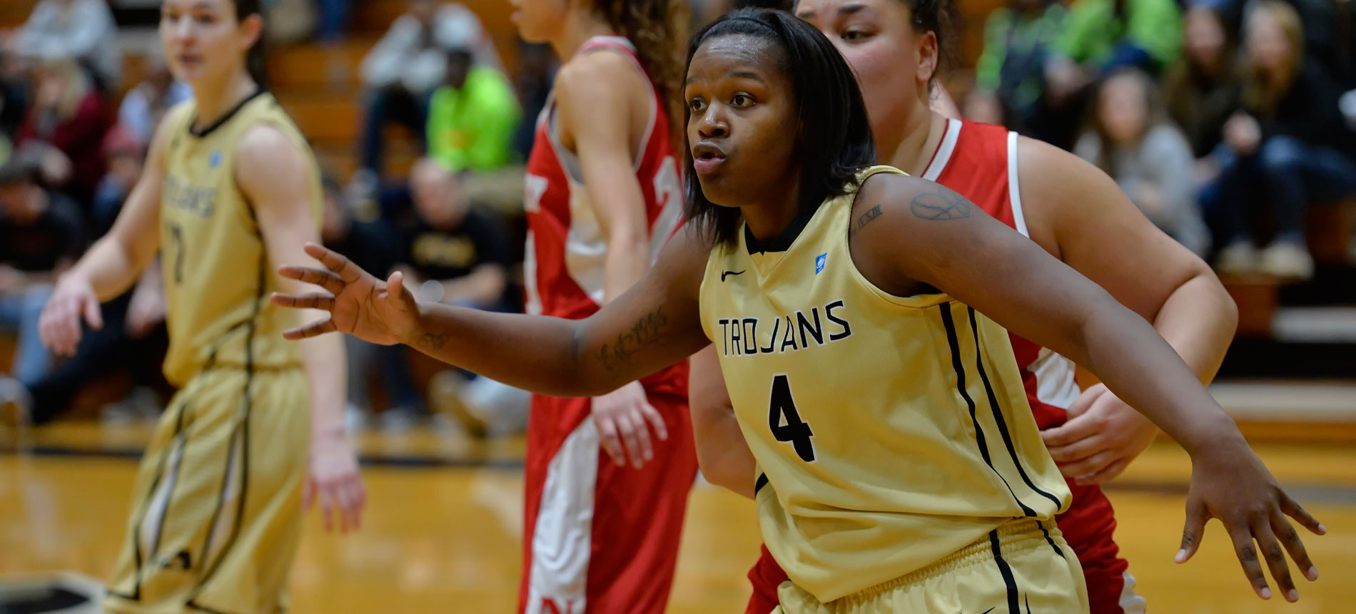 Trojans Cruise to Victory over Coker; 66-49