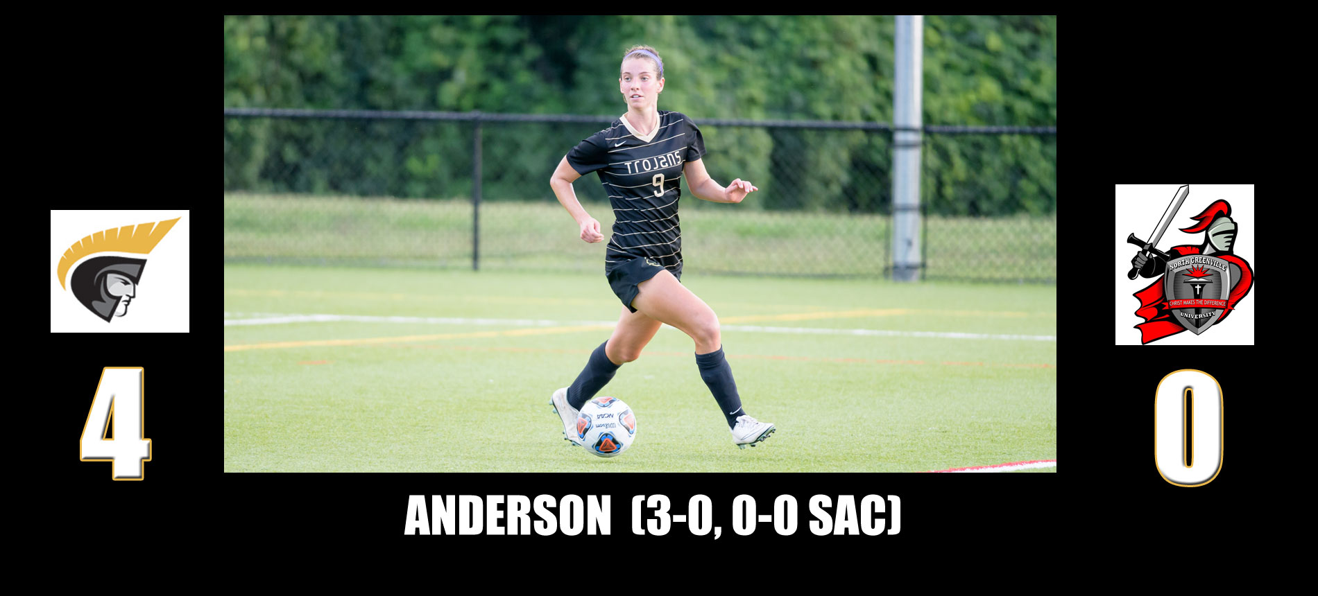 Shakes Four Goals Lifts Anderson Past North Greenville