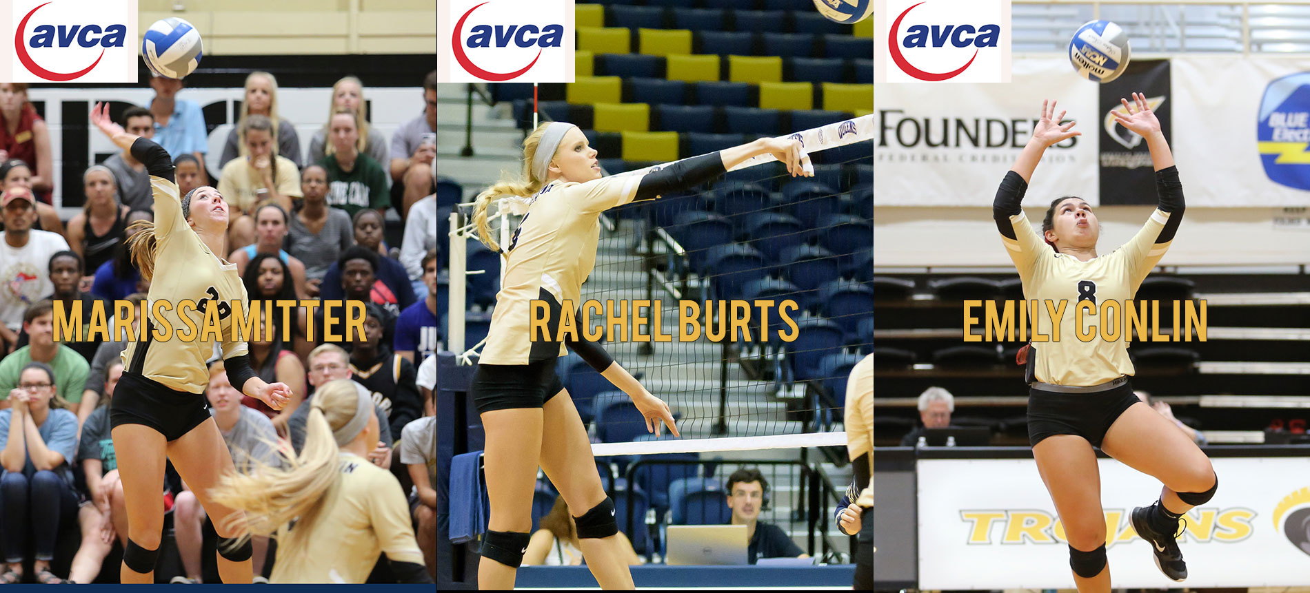 Burts, Conlin and Mitter Earn AVCA All-Southeast Region Honors