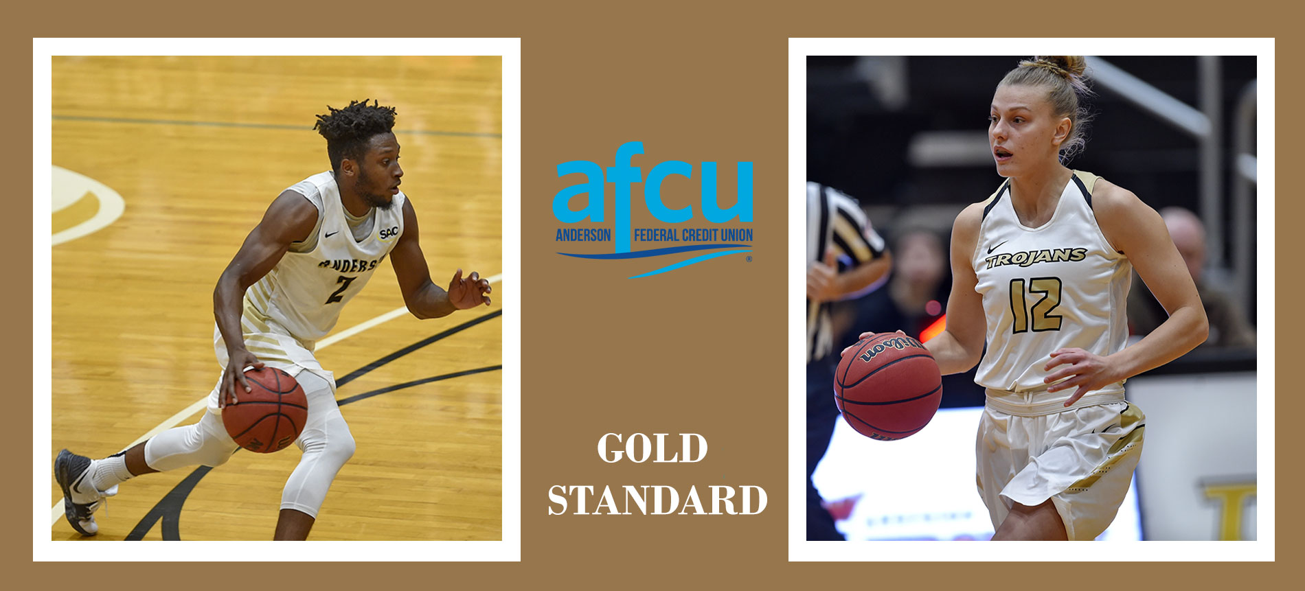 Men’s Basketball’s Shawn Benard and Women’s Basketball’s Alexy Mollenhauer Named to the AFCU Gold Standard