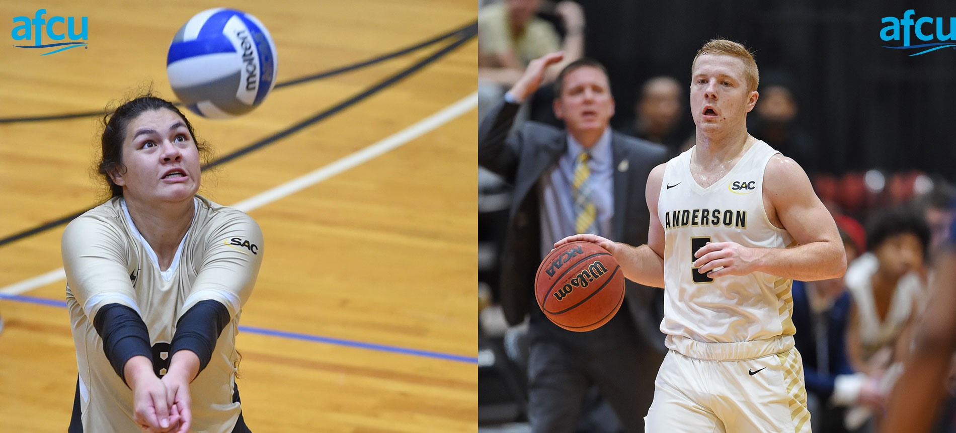 Men’s Basketball’s Quin Nottingham and Volleyball’s Emily Conlin Named to the AFCU Gold Standard