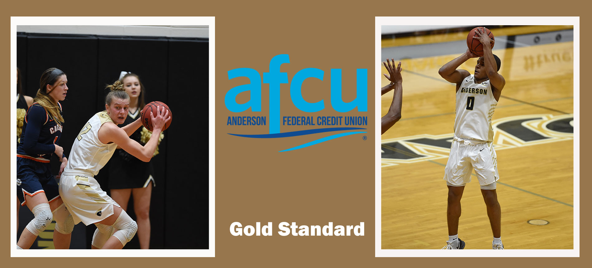 Men’s Basketball’s Crosby James II and Women’s Basketball’s Alexy Mollenhauer Named to the AFCU Gold Standard