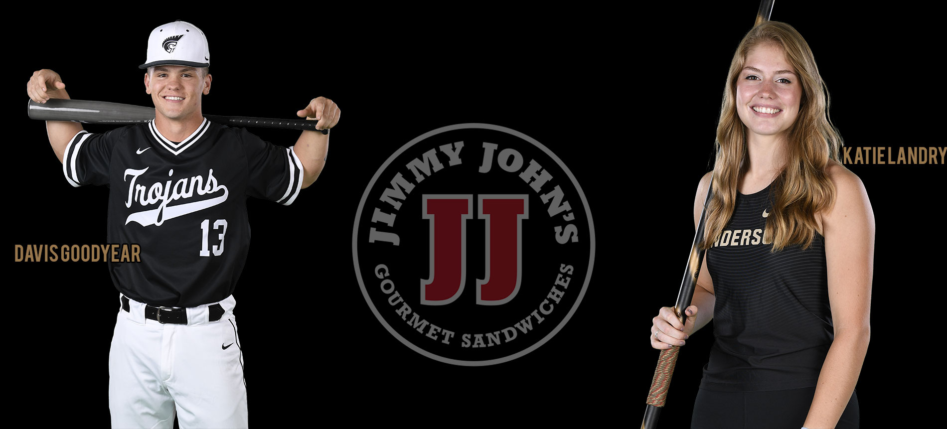 Katie Landry and Davis Goodyear Named Jimmy John’s Female and Male Athletes of the Week