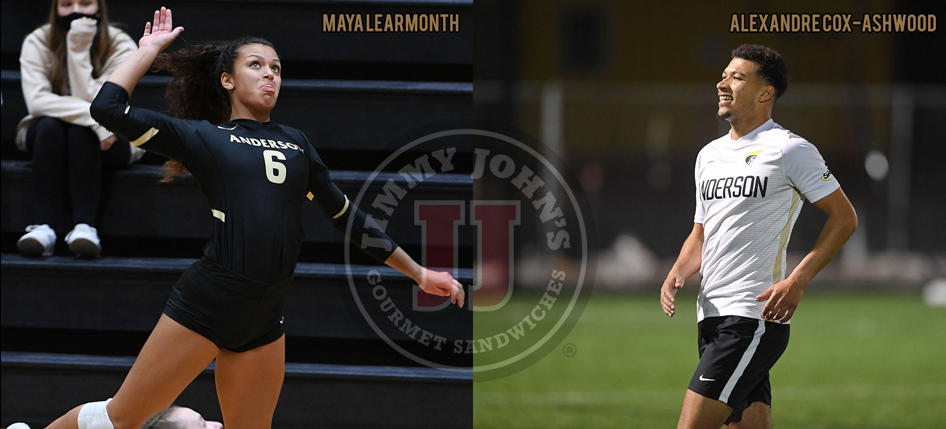 Maya Learmonth and Alexandre Cox-Ashwood Named Jimmy John’s Female and Male Athletes of the Week