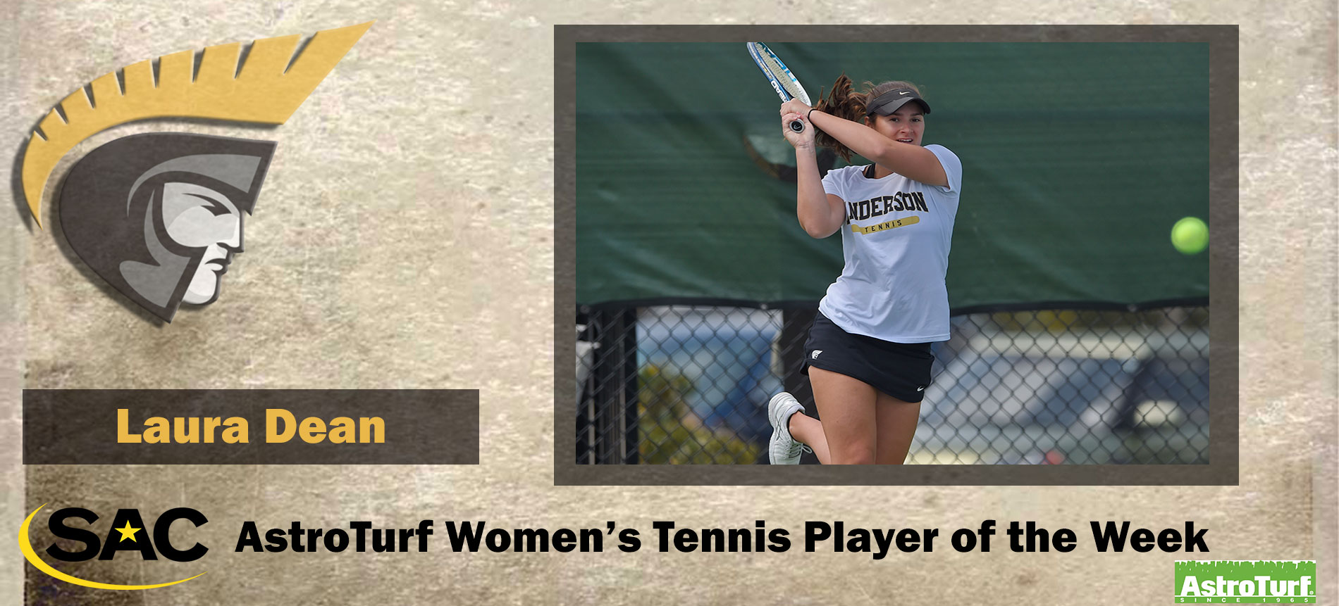 Dean Earns South Atlantic Conference AstroTurf Women’s Tennis Player of the Week