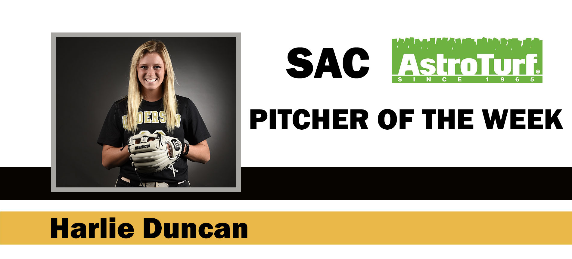 Duncan Earns South Atlantic Conference AstroTurf Pitcher of the Week