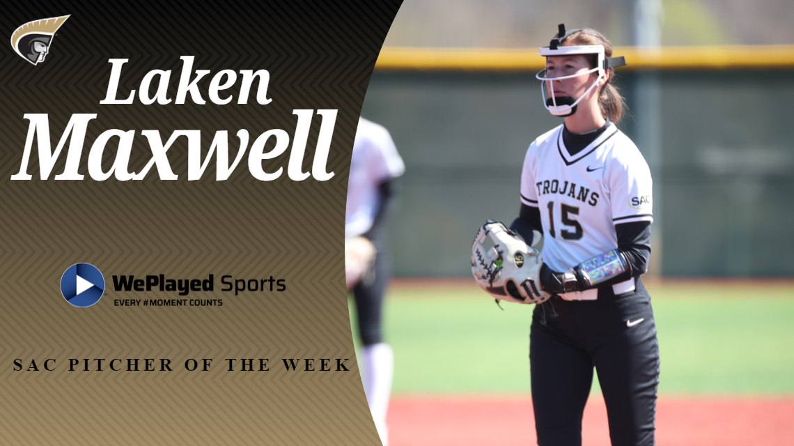 MAXWELL EARNS WEPLAYED SPORTS SOUTH ATLANTIC CONFERNCE PITCHER OF THE WEEK