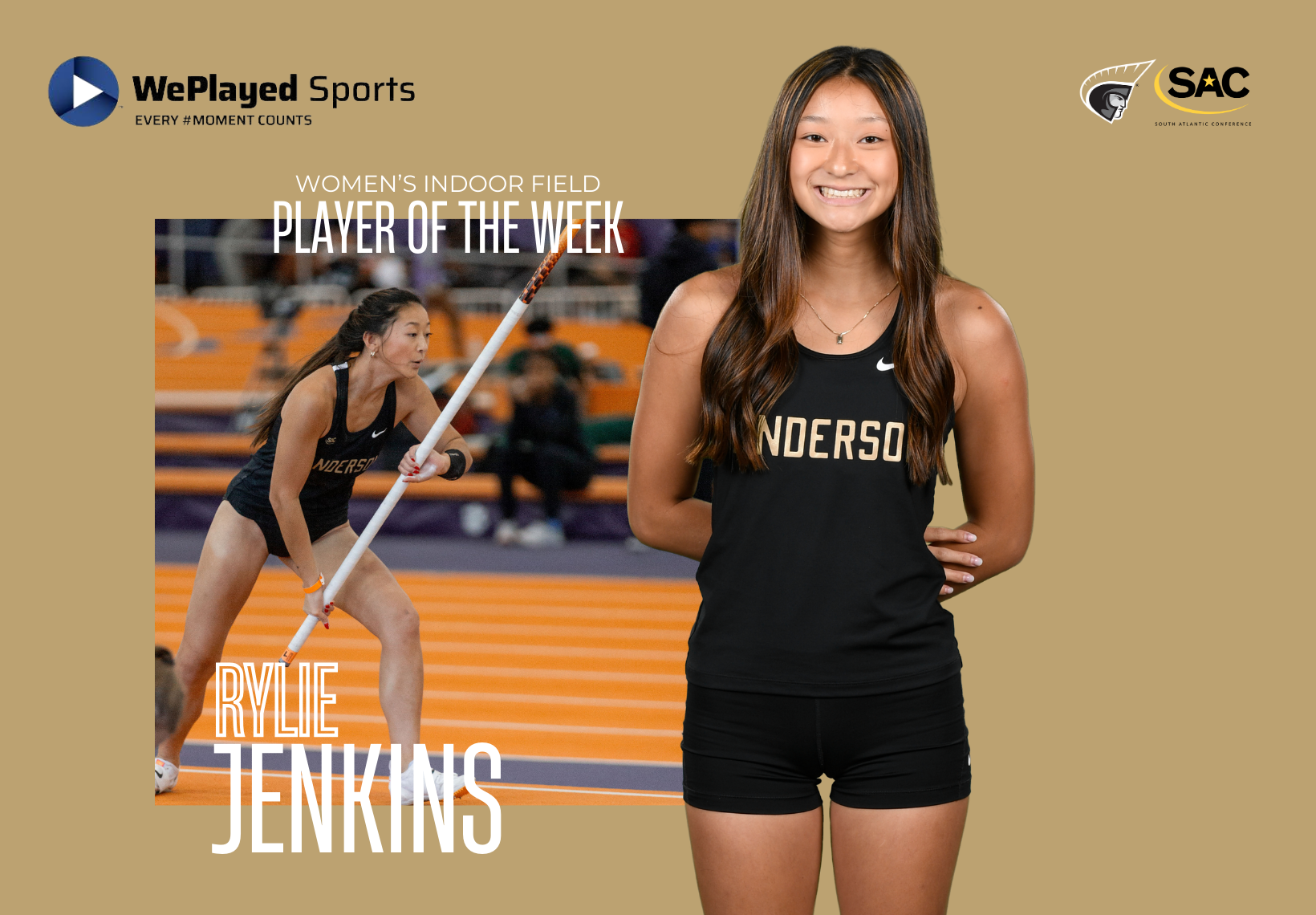 Jenkins Named WePlayed Sports Women's Indoor Field Player of the Week