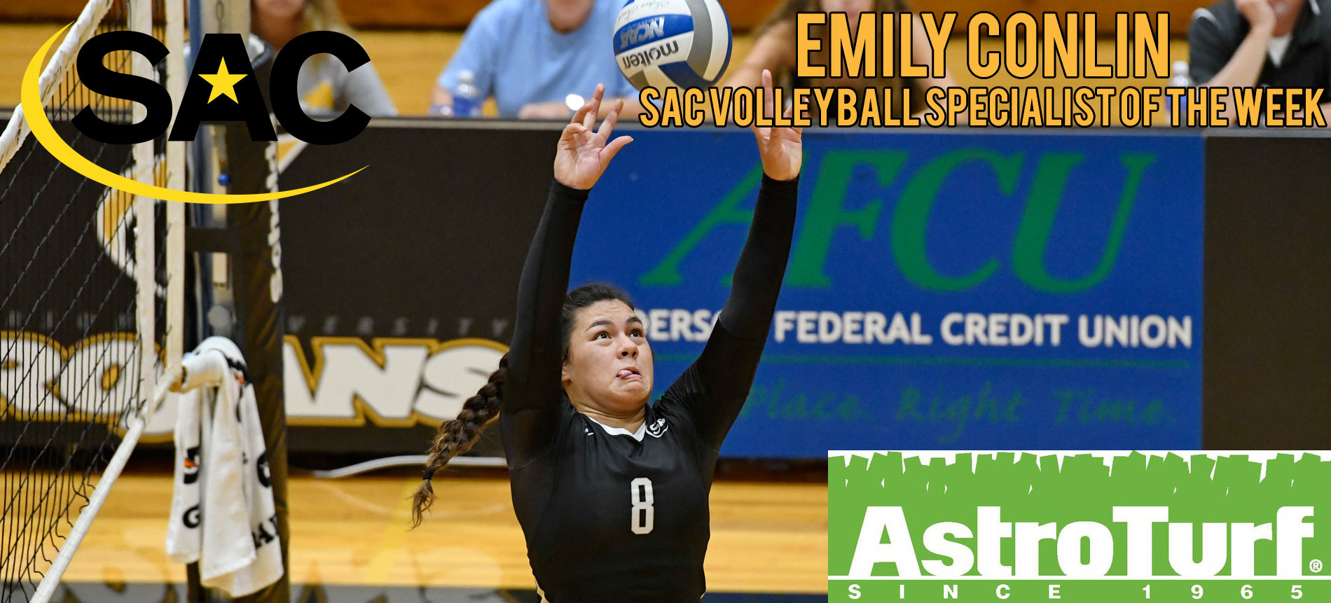 Conlin Named AstroTurf SAC Volleyball Specialist of the Week