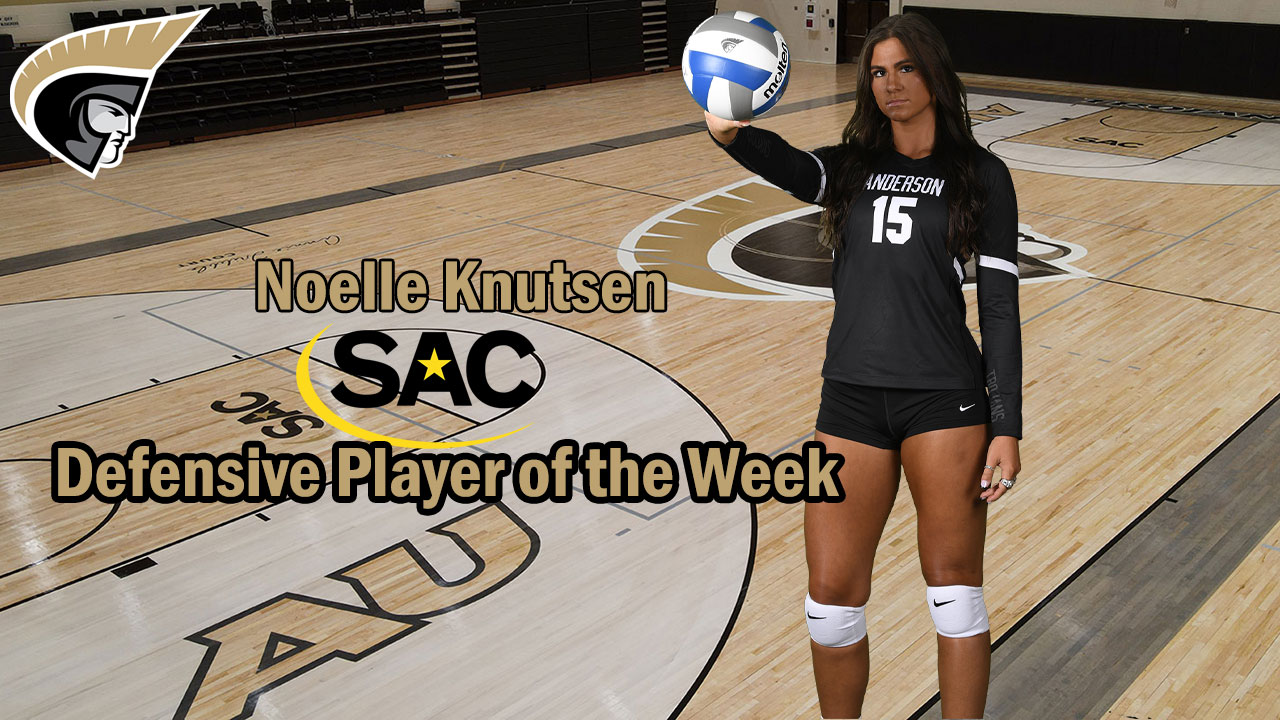 Knutsen Named South Atlantic Conference Volleyball Defensive Player of the Week